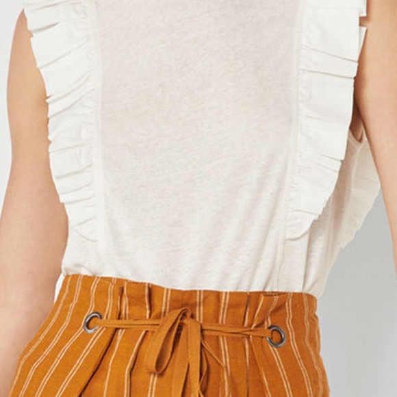 BCBGMaxAzria White Sleeveless Ruffle Top - Picture 5 of 5